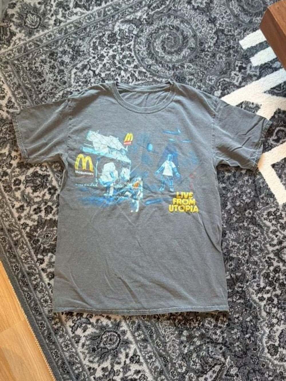 Travis Scott X Mcdonald's Live From Utopia Cactus Jack Tee T-shirt Black Medium